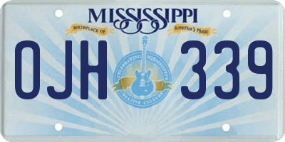 MS license plate OJH339