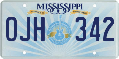 MS license plate OJH342