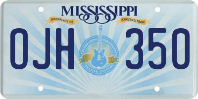 MS license plate OJH350