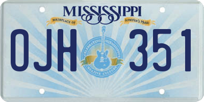 MS license plate OJH351