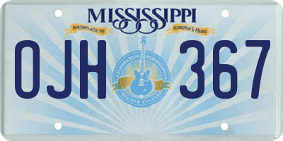 MS license plate OJH367