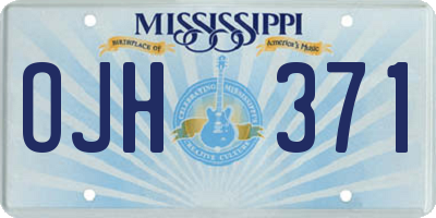MS license plate OJH371