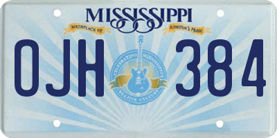 MS license plate OJH384