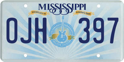 MS license plate OJH397