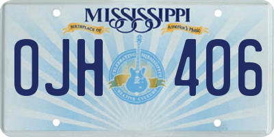 MS license plate OJH406
