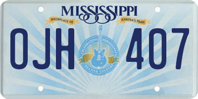MS license plate OJH407