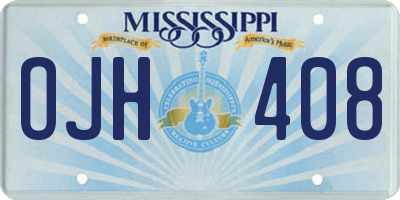 MS license plate OJH408