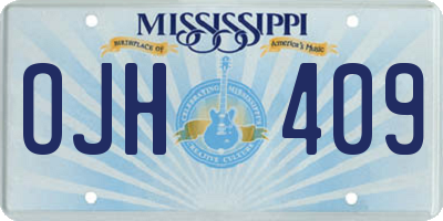 MS license plate OJH409