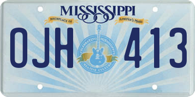 MS license plate OJH413