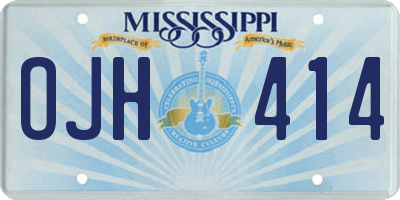 MS license plate OJH414