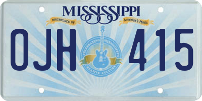 MS license plate OJH415