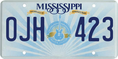 MS license plate OJH423