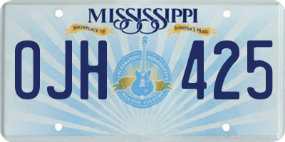 MS license plate OJH425