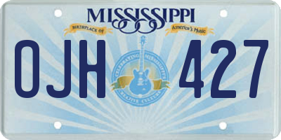 MS license plate OJH427