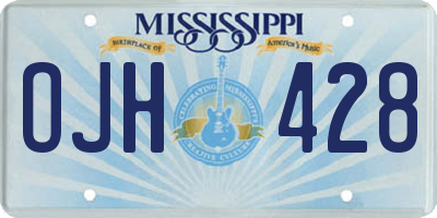 MS license plate OJH428