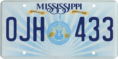 MS license plate OJH433