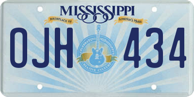 MS license plate OJH434