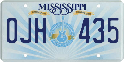 MS license plate OJH435
