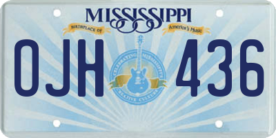 MS license plate OJH436
