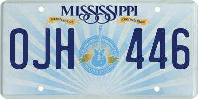 MS license plate OJH446