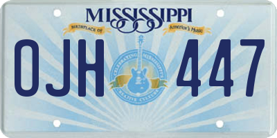 MS license plate OJH447