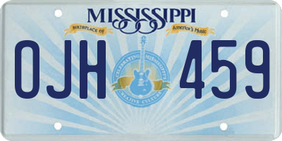 MS license plate OJH459