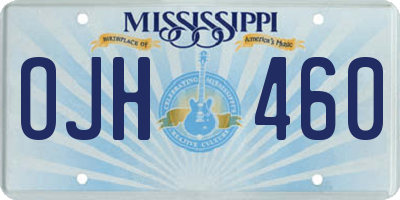 MS license plate OJH460