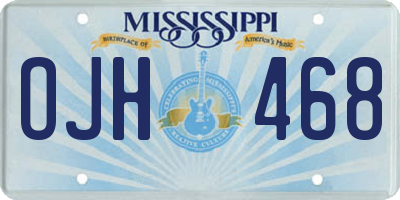 MS license plate OJH468