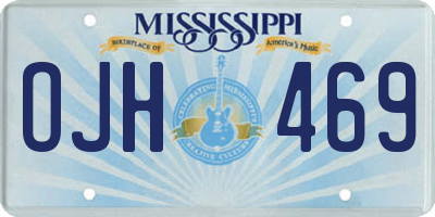 MS license plate OJH469