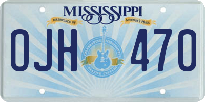 MS license plate OJH470