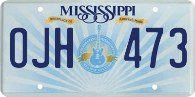 MS license plate OJH473