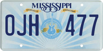 MS license plate OJH477