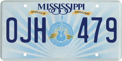 MS license plate OJH479
