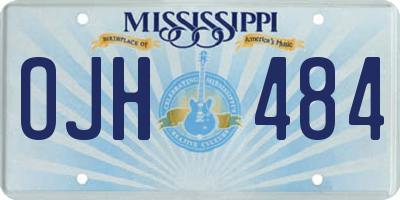 MS license plate OJH484