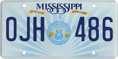 MS license plate OJH486