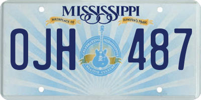MS license plate OJH487