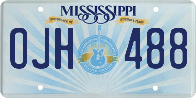 MS license plate OJH488