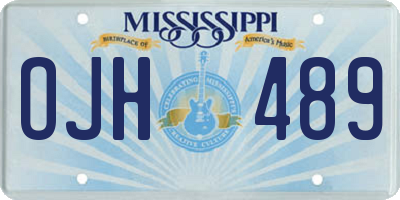 MS license plate OJH489