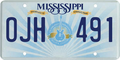 MS license plate OJH491