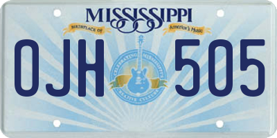 MS license plate OJH505