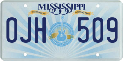 MS license plate OJH509