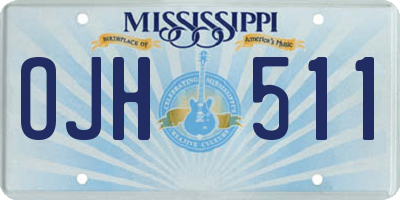 MS license plate OJH511