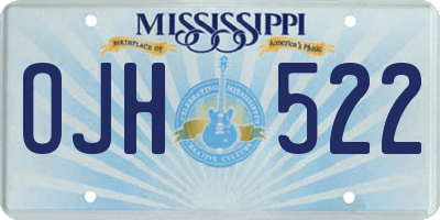 MS license plate OJH522