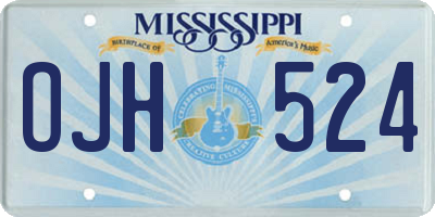 MS license plate OJH524