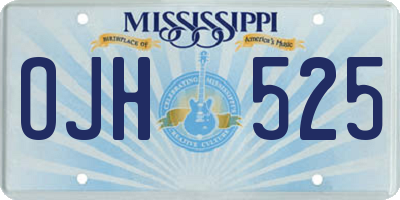 MS license plate OJH525