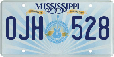 MS license plate OJH528