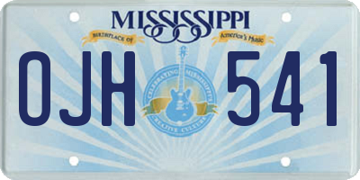 MS license plate OJH541