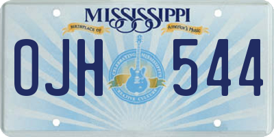 MS license plate OJH544