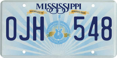 MS license plate OJH548