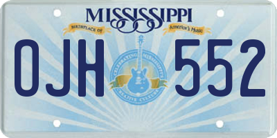 MS license plate OJH552